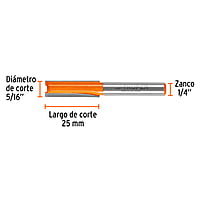 Broca para router, recta 2 filos, 5/16' - BROU-R2-5/16 / 11454 Broca para router, recta 2 filos, 5/16' - BROU-R2-5/16 / 11454