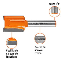 Broca para router, recta 2 filos, 5/8' - BROU-R2-5/8 / 11457