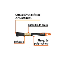 Brocha profesional, mango de plástico, 1/2', Truper Expert - BRT-1/2X / 17849 Brocha profesional, mango de plástico, 1/2', Truper Expert - BRT-1/2X / 17849