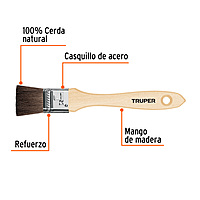 Brocha pelo de camello, mango de madera, 1' - BRT-1C / 12466 Brocha pelo de camello, mango de madera, 1' - BRT-1C / 12466