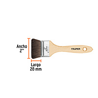 Brocha pelo de camello, mango de madera, 2' - BRT-2C / 12468 Brocha pelo de camello, mango de madera, 2' - BRT-2C / 12468
