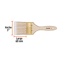 Brocha cerdas sintéticas,mango de madera, corte recto, 3' - BRT-3S / 13346 Brocha cerdas sintéticas,mango de madera, corte recto, 3' - BRT-3S / 13346