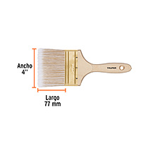 Brocha cerdas sintéticas,mango de madera, corte recto, 4' - BRT-4S / 13347 Brocha cerdas sintéticas,mango de madera, corte recto, 4' - BRT-4S / 13347