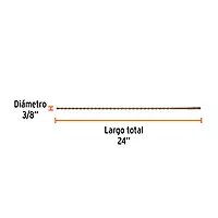 Broca SDS Plus 3/8 x 24', Truper, 101146 - BS-3/8X24 Broca SDS Plus 3/8 x 24', Truper, 101146 - BS-3/8X24