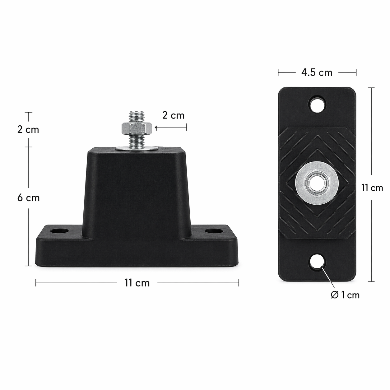 Base de Caucho Antivibración, Condensadora kit 4 pzs - BSCDAA005