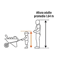 Carretilla tubular para niños, 88x41 cm - CAR-KID-T / 10440