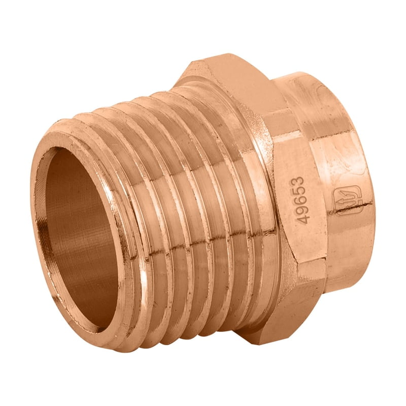 Conector de cobre, rosca exterior 1-1/4' - CC-614 / 48895 Conector de cobre, rosca exterior 1-1/4' - CC-614 / 48895