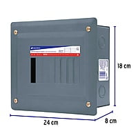 Centro de carga empotrable, 8 polos, Volteck - CCE-8 / 47333 Centro de carga empotrable, 8 polos, Volteck - CCE-8 / 47333