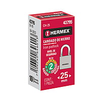 Candado de hierro, 25mm, gancho corto, caja - CH-25 / 43795 Candado de hierro, 25mm, gancho corto, caja - CH-25 / 43795
