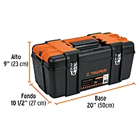 Caja para herramienta 20' c/compartimentos,broches metálicos, 102435 - CHP-20XC