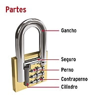 Candado de latón, 30mm, gancho extra largo, blister - CL-30XL / 43440 Candado de latón, 30mm, gancho extra largo, blister - CL-30XL / 43440