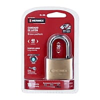 Candado de latón, 45mm, gancho largo, blister - CL-45L / 43438 Candado de latón, 45mm, gancho largo, blister - CL-45L / 43438