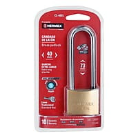 Candado de latón, 40mm, gancho extra largo, blister - CL-40XL / 43441 Candado de latón, 40mm, gancho extra largo, blister - CL-40XL / 43441