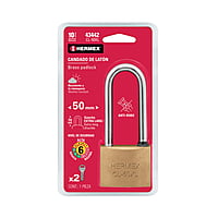 Candado de latón, 50mm, gancho extra largo, blister - CL-50XL / 43442 Candado de latón, 50mm, gancho extra largo, blister - CL-50XL / 43442