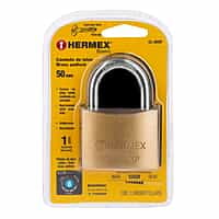 Candado de latón, 50mm, llave tetra, blister, Hermex Basic - CL-50XP / 23511 Candado de latón, 50mm, llave tetra, blister, Hermex Basic - CL-50XP / 23511