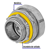 Conector liquid tight 3/4' recto, Volteck - CLQ-3/4R / 46931 Conector liquid tight 3/4' recto, Volteck - CLQ-3/4R / 46931