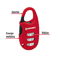 Candado de combinación 25 mm, blister - CMA-3C / 43350 Candado de combinación 25 mm, blister - CMA-3C / 43350