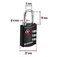 Candado de combinación de seguridad TSA, 30 mm, blister - CMA-5C / 46291 Candado de combinación de seguridad TSA, 30 mm, blister - CMA-5C / 46291