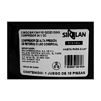 Compresor Sikelan MODELO MX-GQR45KD, 1/4 HP, 110-120V / 60Hz, R404, CMR404AAP014 Compresor Sikelan MODELO MX-GQR45KD, 1/4 HP, 110-120V / 60Hz, R404, CMR404AAP014