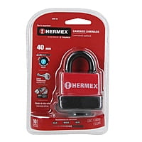 Candado laminado, recubierto de plástico, 40mm, blister - CMR-40 / 43367 Candado laminado, recubierto de plástico, 40mm, blister - CMR-40 / 43367