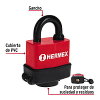 Candado laminado, recubierto de plástico, 40mm, blister - CMR-40 / 43367 Candado laminado, recubierto de plástico, 40mm, blister - CMR-40 / 43367