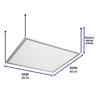 Panel delgado colgante de LE 45 W 60 x 60 cm luz de día - 48549 - COL-400L Panel delgado colgante de LE 45 W 60 x 60 cm luz de día - 48549 - COL-400L