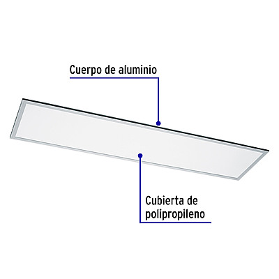 Panel LED 45 W 4000 K, 30 x 120 cm, colgante, Volteck - COL-401LN / 49725