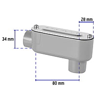 Condulet 1/2' conexión tipo LB, Volteck - COLET-1/2-LB / 46970 Condulet 1/2' conexión tipo LB, Volteck - COLET-1/2-LB / 46970