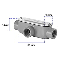 Condulet 1/2' conexión tipo T, Volteck - COLET-1/2-T / 46979 Condulet 1/2' conexión tipo T, Volteck - COLET-1/2-T / 46979
