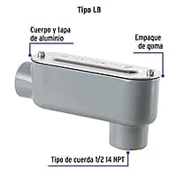 Condulet 3/4' conexión tipo LB, Volteck - COLET-3/4-LB / 46971 Condulet 3/4' conexión tipo LB, Volteck - COLET-3/4-LB / 46971