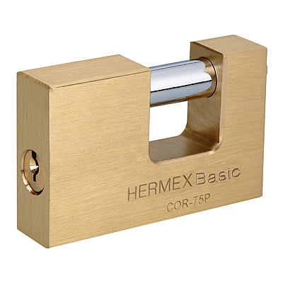 Candado antipalanca, 75mm, cuerpo de latón, Hermex Basic - COR-75P / 23512