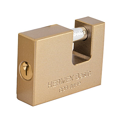 Candado antipalanca, 80mm, cuerpo de hierro, Hermex Basic - COR-80HP / 22517