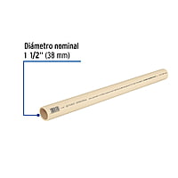 Tubo de 3 m de CPVC de 1-1/2' hidráulico RD 11, Hidroflow - CPVC-005 / 45561 Tubo de 3 m de CPVC de 1-1/2' hidráulico RD 11, Hidroflow - CPVC-005 / 45561
