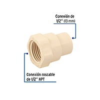 Conector Hembra de CPVC 1/2' - CPVC-601 / 45101 Conector Hembra de CPVC 1/2' - CPVC-601 / 45101