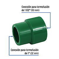 Tee de PPR reducida, 3/4'x1/2'X1/2', 25x20x20mm - CV-721 / 49843 Tee de PPR reducida, 3/4'x1/2'X1/2', 25x20x20mm - CV-721 / 49843