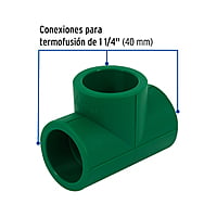 Tee de PPR sencilla, 1-1/4', 40mm - CV-764 / 45465 Tee de PPR sencilla, 1-1/4', 40mm - CV-764 / 45465