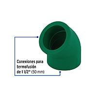 Codo 45° de PPR, 1-1/4', 40mm - CV-864 / 45462 Codo 45° de PPR, 1-1/4', 40mm - CV-864 / 45462