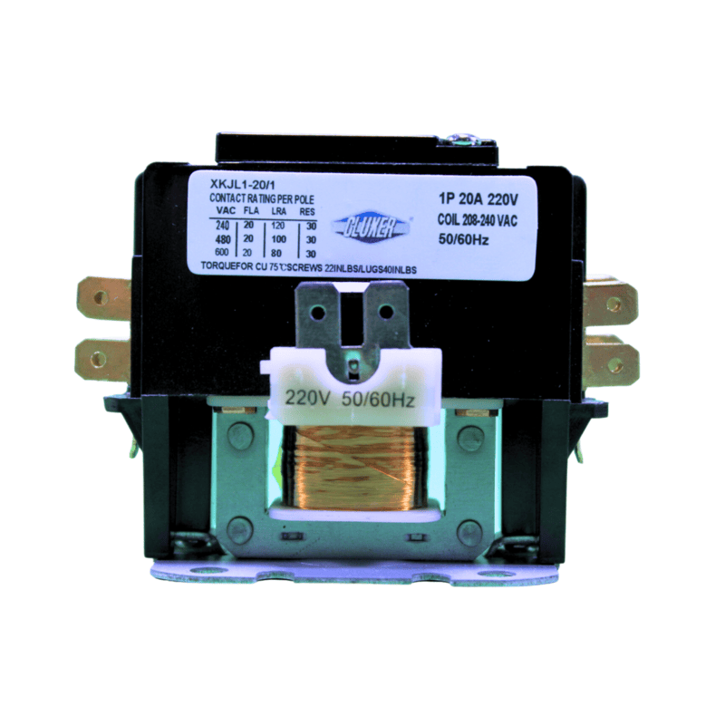 Contactor 1 Polo, 20 Amps, Bobina 208-240VAC, 50/60Hz, Cluxer - CXC1P20A220 Contactor 1 Polo, 20 Amps, Bobina 208-240VAC, 50/60Hz, Cluxer - CXC1P20A220