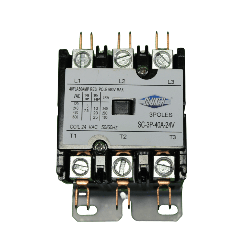 Contactor 3 Polos, 40 Amps, Bobina 21-24Vac, 50/60Hz, Cluxer - Cxc3P40A24 Contactor 3 Polos, 40 Amps, Bobina 21-24Vac, 50/60Hz, Cluxer - Cxc3P40A24
