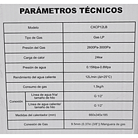 Boiler de Paso 12 litros CLUXER, Gas LP, Series Phoenix - CXCPGLP12L