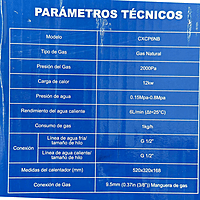 Boiler de Paso 06 litros CLUXER, Gas Natural, Series Phoenix - CXCPGN6L Boiler de Paso 06 litros CLUXER, Gas Natural, Series Phoenix - CXCPGN6L