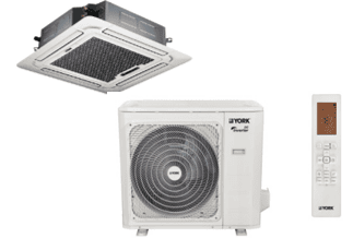 Set Minisplit YORK Tipo Cassette Inverter 1 Ton. 220/1/60 21 SEER Solo Frio - YKJE12BZTMCMORX Set Minisplit YORK Tipo Cassette Inverter 1 Ton. 220/1/60 21 SEER Solo Frio - YKJE12BZTMCMORX