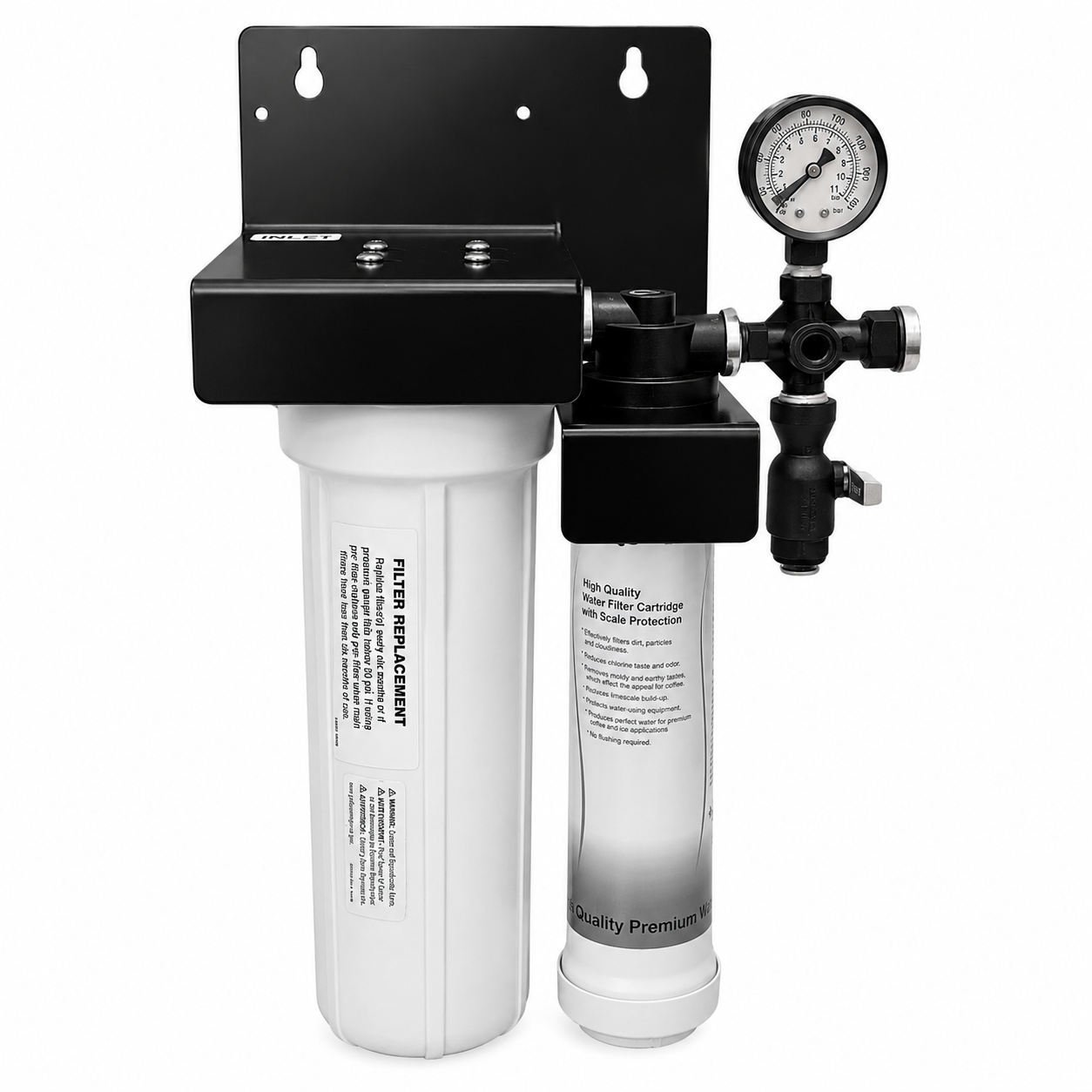 Kit Filtro Sedimentos de, Filtro de Carbon Activado, Conexiones, Braquet, Vasos Porta Filtro, Manometro - EV930090