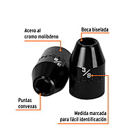 Dado de impacto, 6 puntas, cuadro 1/2' de 3/8' - D-7412-H / 13375 Dado de impacto, 6 puntas, cuadro 1/2' de 3/8' - D-7412-H / 13375