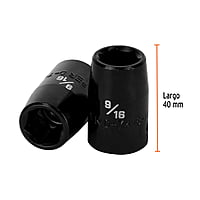 Dado de impacto, 6 puntas, cuadro 1/2' de 9/16' - D-7418-H / 13378 Dado de impacto, 6 puntas, cuadro 1/2' de 9/16' - D-7418-H / 13378