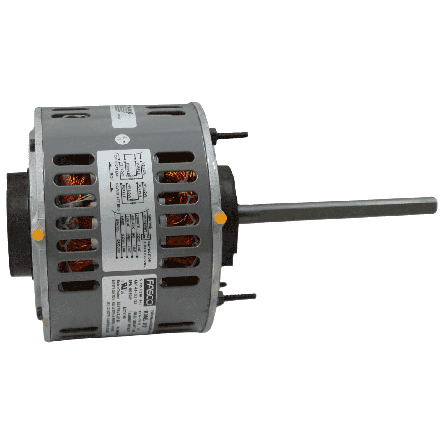 Motor Fasco Abierto, 1/4-1/5-1/6 Hp, 115 V, 1075 Rpm, Reversible - D721