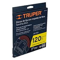 Disco de lija de 7' con respaldo de fibra, grano 120 - DILF-7120 / 100163 Disco de lija de 7' con respaldo de fibra, grano 120 - DILF-7120 / 100163