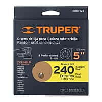 Caja con 5 discos de lija 5' grano 240 lijadora roto-orbital - DIRO-524 / 17959 Caja con 5 discos de lija 5' grano 240 lijadora roto-orbital - DIRO-524 / 17959