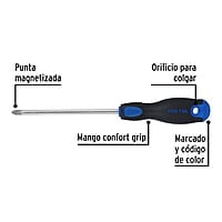 Desarmador punta Phillips, 5/16x6', mgo Comfort Grip, Pretul - DP-5/16X6BP / 21492