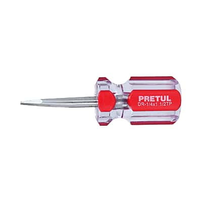 Desarmador plano, 1/4 x 1-1/2', mango PVC, Pretul - DR-1/4X1-1/2TP / 21461